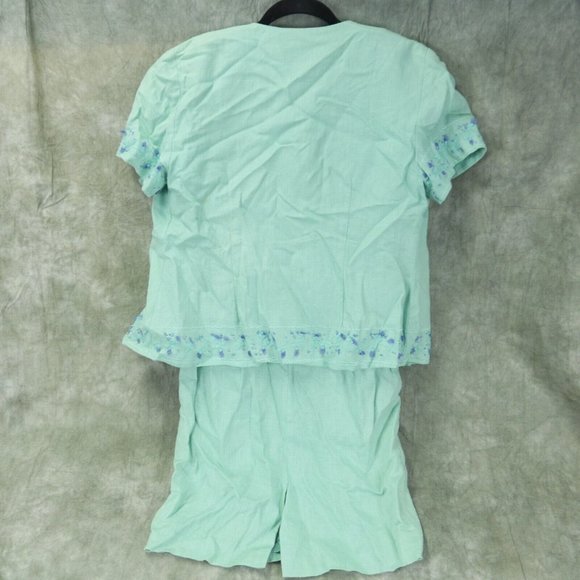 EUC Spenser Jeremy Petites VINTAGE Mint Green Dress/Jacket 100% LINEN Size 8 - Picture 2 of 13
